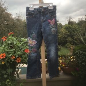 Circo - Girls denim jeans with butterflies, Size 4